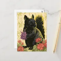 Thumbnail for A beautiful black squirrel postcard
