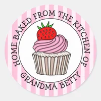 Personalized Home Baked by   Classic Round Sticker