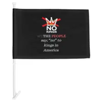 No Kings We the People Freedom Classic Style Car Flag