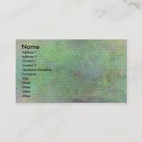 Grunge Green Texture Business Card