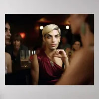 Genderqueer man at a bar poster