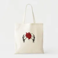 Heart And Hands Skeleton Heart Hands Soft Tote Bag