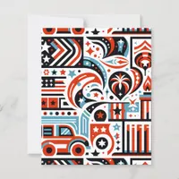 4th of July Generative Pattern Scrapbook Paper