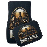 Embracing the Spirit of Bison Farming Together Car Floor Mat