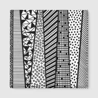 Black and white - modern pattern magnet