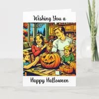 Wishing You a Happy Halloween Nostalgic Holiday Card