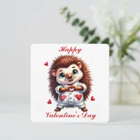 Cute Porcupine - Valentine's Day Card