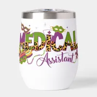 Medical Assistant - Mardi Gras Thermal Wine Tumbler