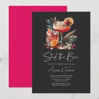 Elegant Cocktail Stock the Bar Couples Shower Invitation
