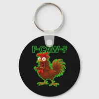 F-Caw-F Chicken Classic Retro Graphic Keychain