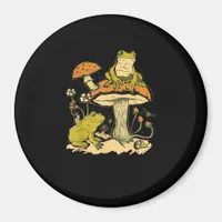 Frog Mushroom Cottagecore Aesthetic Goblincore Cut Magnet