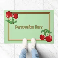 Red Cherries Personalized Doormat