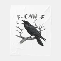 Funny F-Caw-F Gothic Crow Humor Essential Fleece Blanket