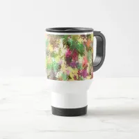 Paint Splatter Autumn Color Leaves Abstract Travel Mug