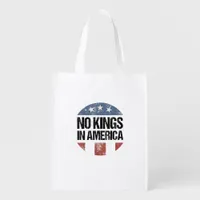 No Kings In America Vintage Patriotic No Kings Cre Grocery Bag