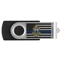 Police Department Flag Custom Logo Law Enforcement Flash Drive