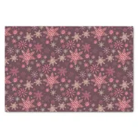 Pink Snowflakes Christmas Tissue Paper