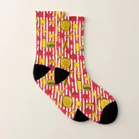 Novelty Burger Hot Dog Ketchup Mustard Food Socks