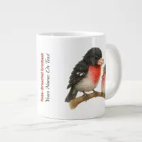 Stunning Rose Breasted Grosbeak Giant Coffee Mug