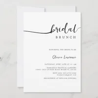Minimal Script Bridal Brunch Invitation