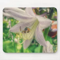 Hosta and bee mouse pad