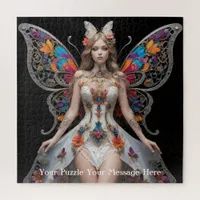 Butterfly winged Muse of the Enchanted Garden Jigsaw Puzzle