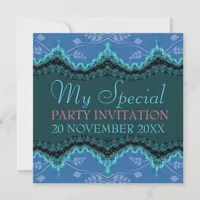 Blue Lace My Special Birthday Bridal Invitations