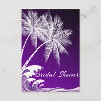 OMBRÉ PURPLE TROPICAL PALMS Bridal Shower Invitation