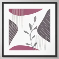 Trendy Modern minimalist botanical abstract Framed Art