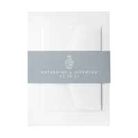 Elegant Nautical Seashell Modern Wedding Invitation Belly Band