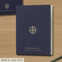 Blue Presentation Folder with Gold Logo