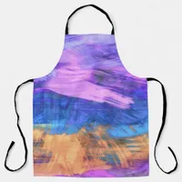 Modern Abstract Art brushstrokes Apron