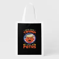 Hocus Pocus  Is Still My Potus Trumpkin Halloween  Grocery Bag