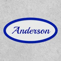 Custom Personalized Name Blue Oval Patch