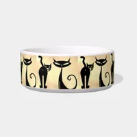 Funny Cartoon Cat Couple Bowl