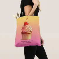Funny Cupcake Mug Emotional Support by Buttercream Tote Bag