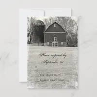 Country Barn Wedding RSVP Response