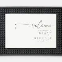 Simply Chic Wedding Welcome Pearl White ID1046 Bar Mat