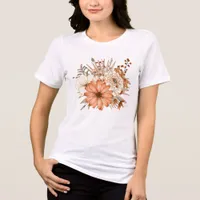 Bouquet Autumn Colors Florals Foliage Tri-Blend Shirt