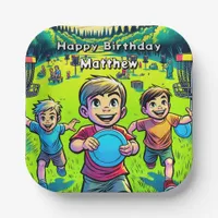 Personalized Disc Golf Boy's Birthday   Paper Plates