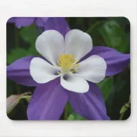 Columbine Purple and White Flower Mousepad