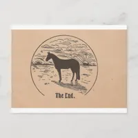 The End Black Beauty Postcard
