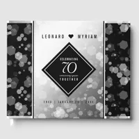 Elegant 70th Platinum Wedding Anniversary Guest Book