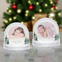 Sisters First Christmas Rustic Trees 2 Photos Snow Globes