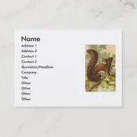 Vintage Squirrel Business Card