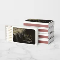 Jewel Palm Leaf Wedding Gold ID830 Matchboxes