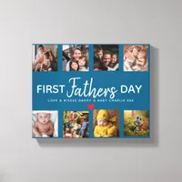 Simple First Father’s Day Photo Collage Canvas Print