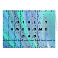 Totally Awesome Dad Puzzle Blue