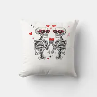 Skeleton Heart Hands For Trending Throw Pillow