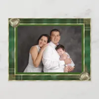 Custom Family Photo Green Antique Frame DIY, ZYPI Postcard